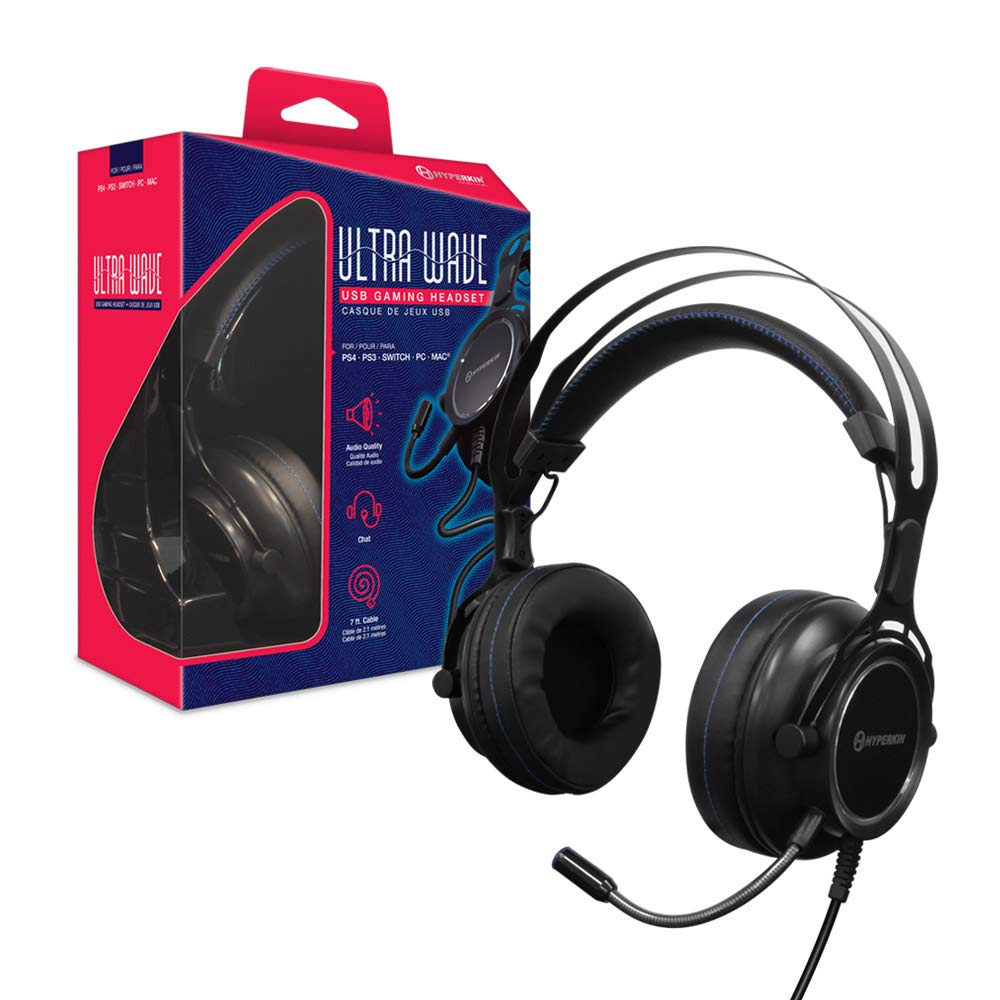 Hyperkin M07393 Ultra Wave Usb Gaming Headset For Ps4 Ps3