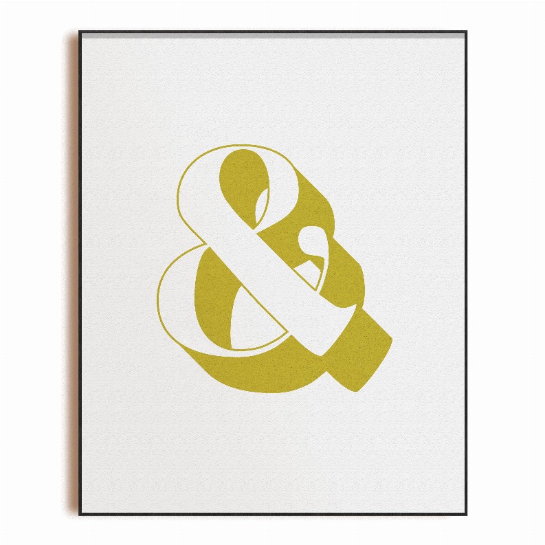 Art Print -  8x10 in Chartreuse Ampersand