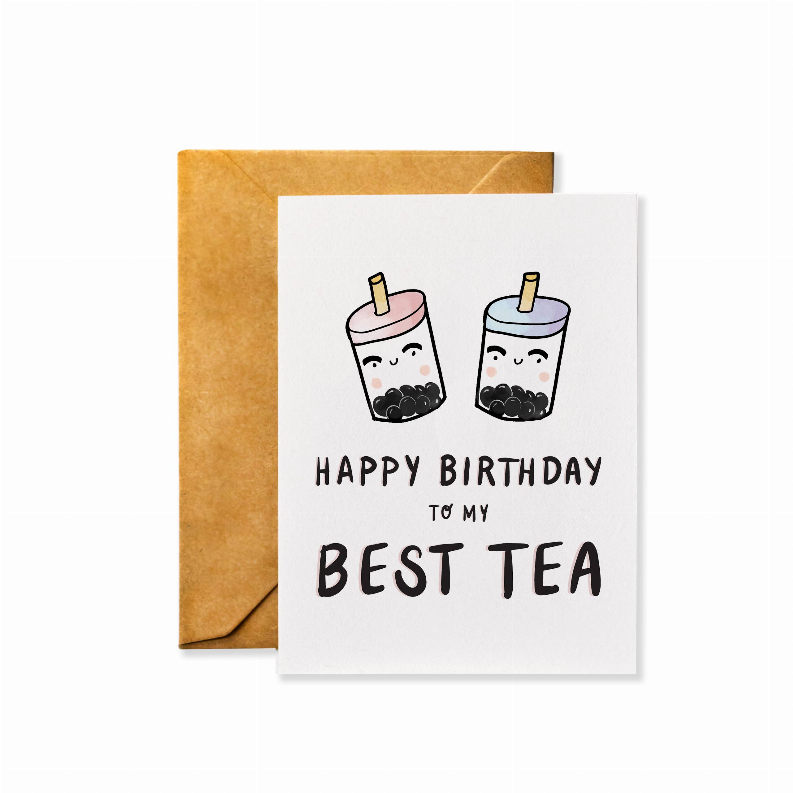 Birthday Card - 4.25 x 5.5 in Happy Birthday to My Best Tea