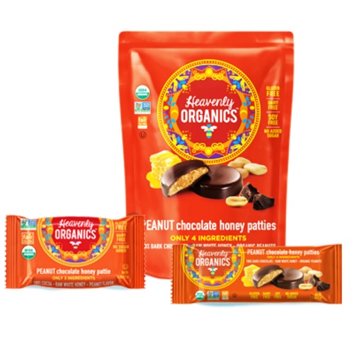 Heavenly Organics Chocolate Honey Peanut Patties (16x1.16 OZ)