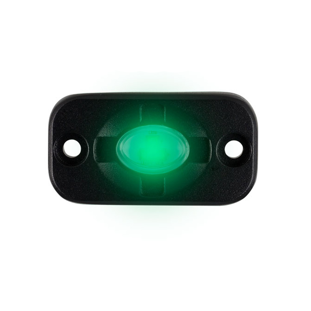 Heise 1.5Inx3In Light Pod 15W Green Auxillary Lighting Pod