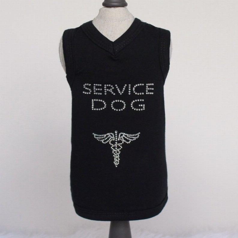 Service Dog Collection - Large Black (Tank)