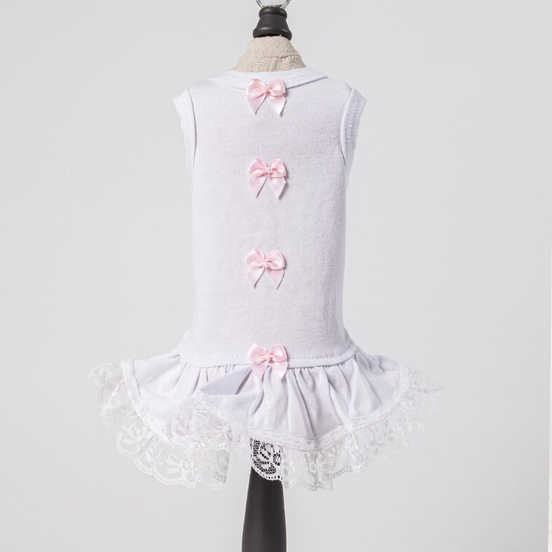 Sweetheart Dress - Medium White/Pink