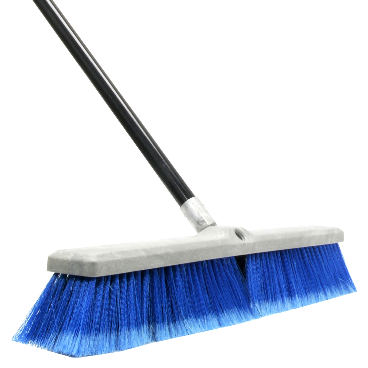 HelpMate Push Broom HMPB Outdoor Indoor 24 Inch Sweeping Head with 60-Inch Steel Long Handle Multi-Surface 3-inch Bristles Scrub
