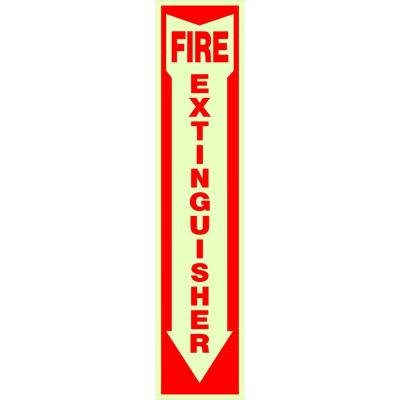 4X18 Glow In The Dark Fire Extinguisher Sign