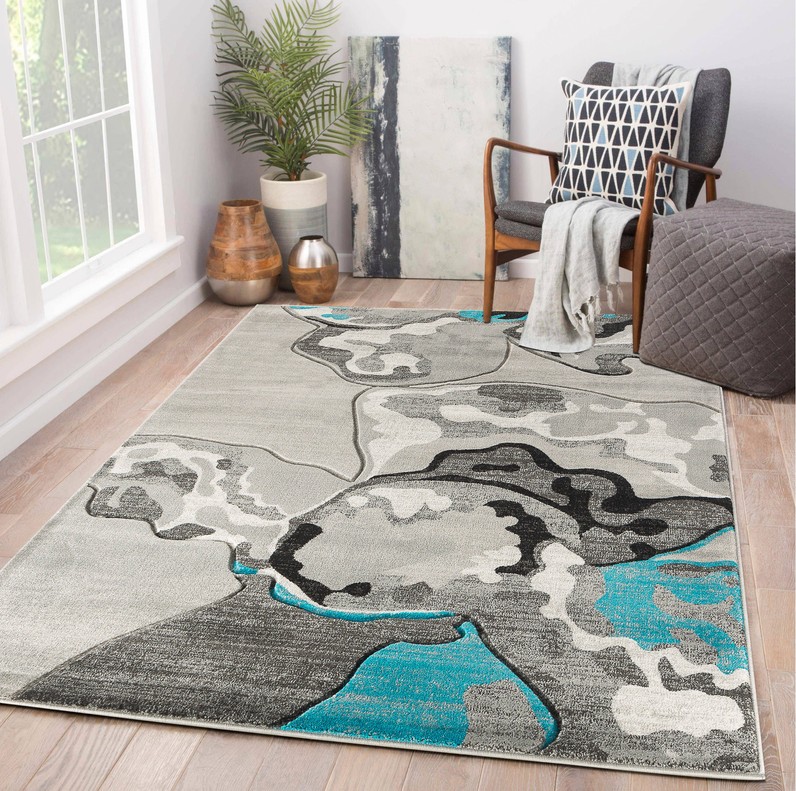 Abstract Hand-Carved Soft  Rug