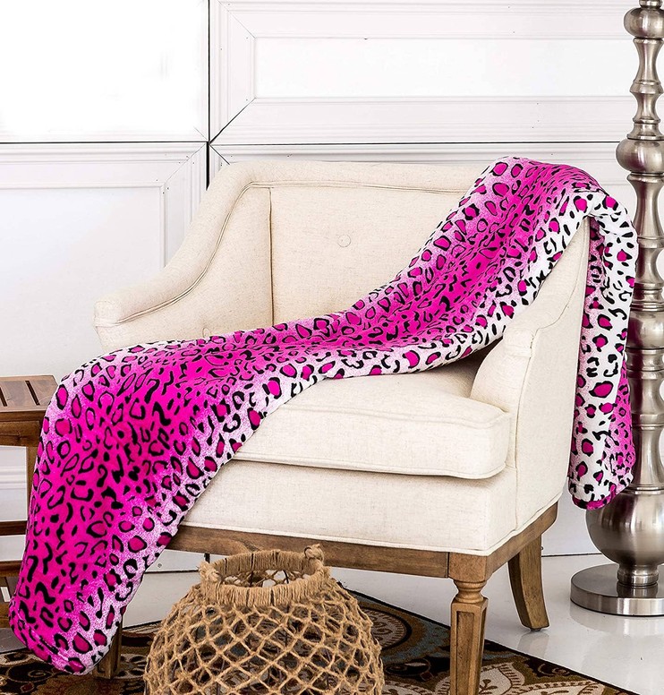 Leopard Soft Plush Warm Cozy Bed Throw Flannel Blanket