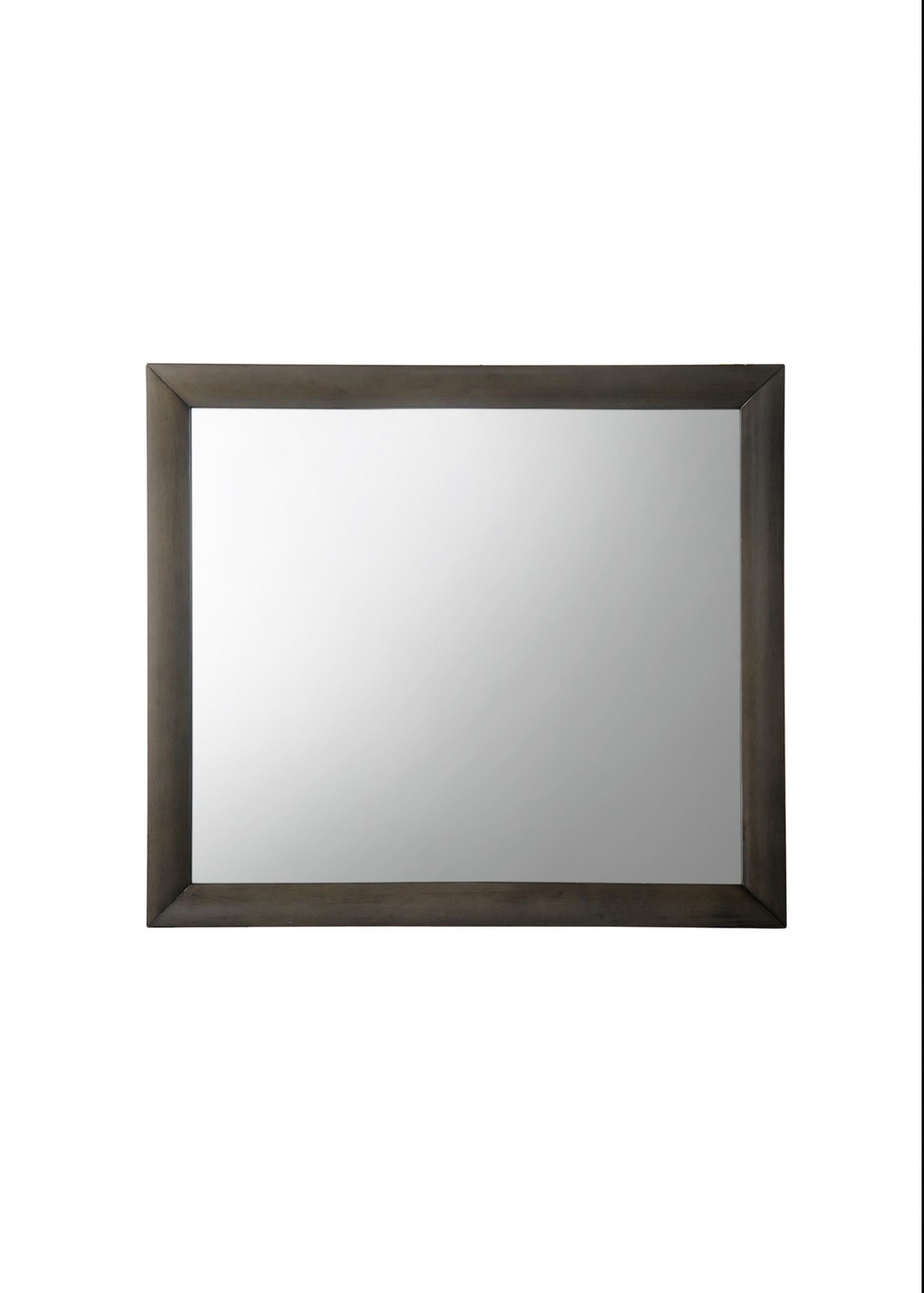39" X 35" Gray Oak Rubber Wood Mirror