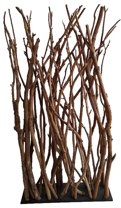 33" x 11" x 65" Natural Brown, Wood Branch, Forest - Screen