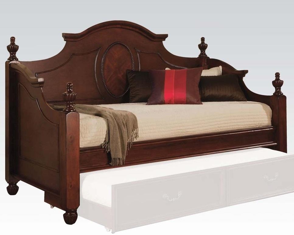 83" X 43" X 56" Cherry Pine Wood Twin Daybed