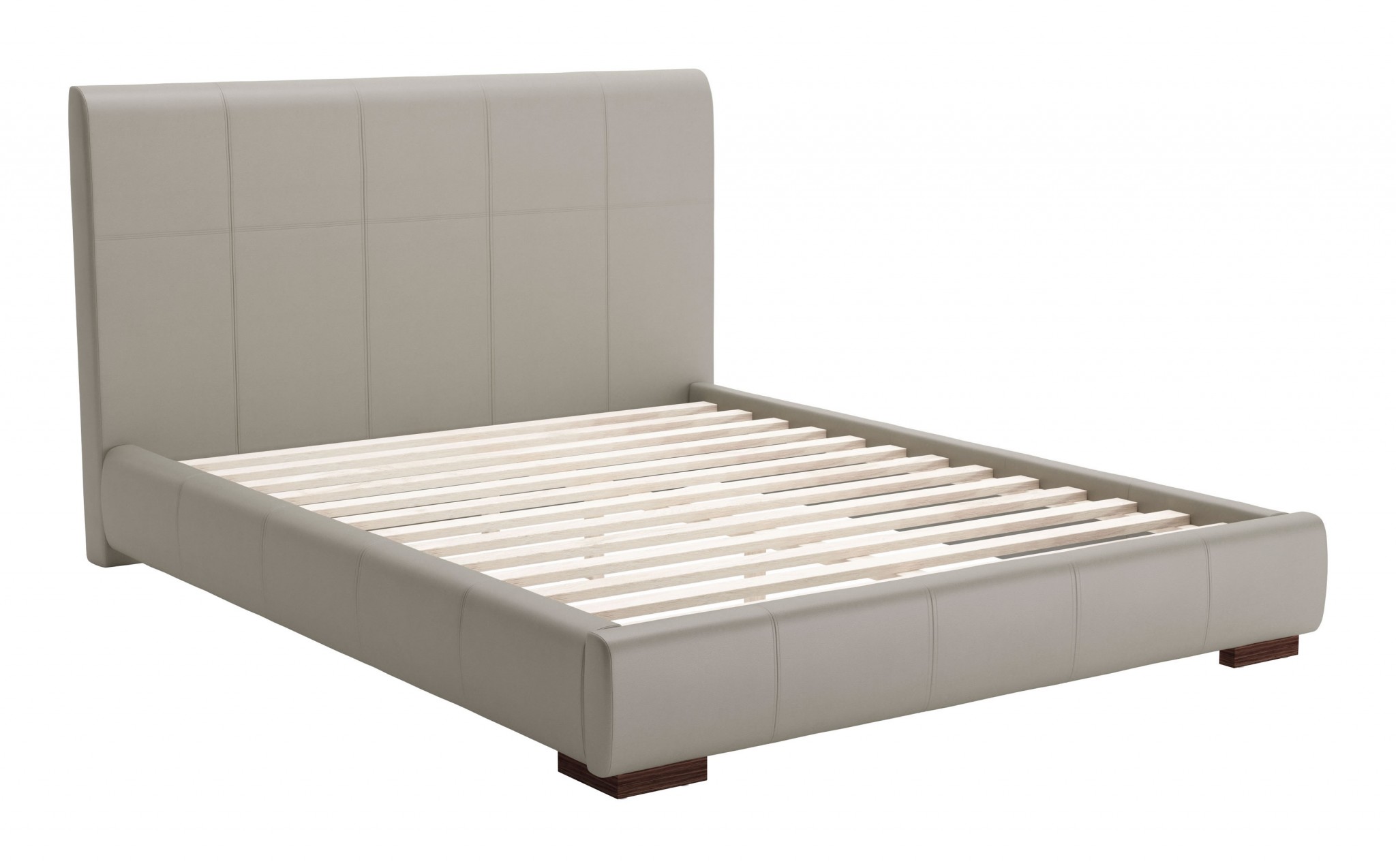 68.5" x 88.6" x 43.5" Gray, Leatherette, Plywood, MDF, Queen Bed