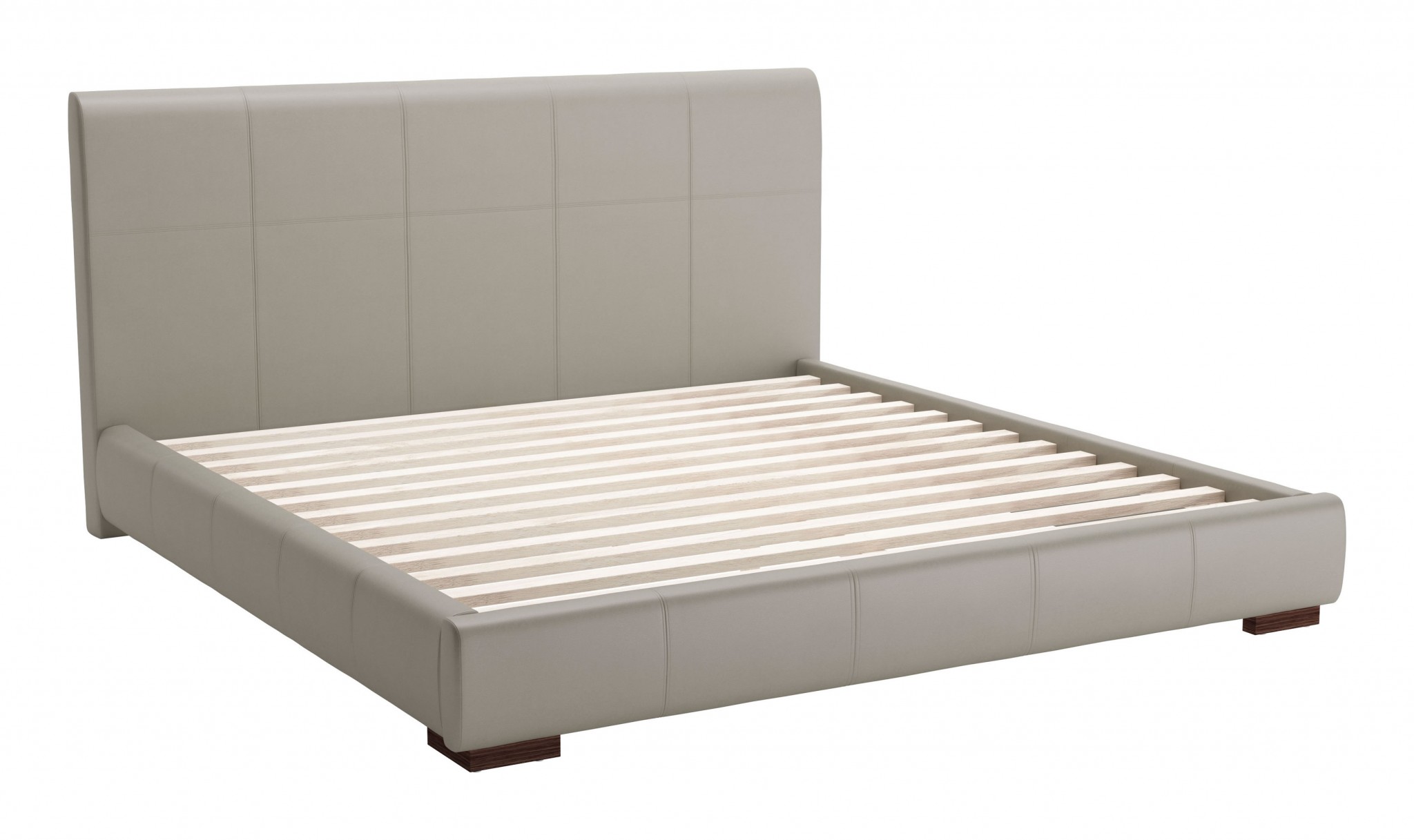 83.9" x 88.6" x 43.5" Gray, Leatherette, Plywood, MDF, King Bed