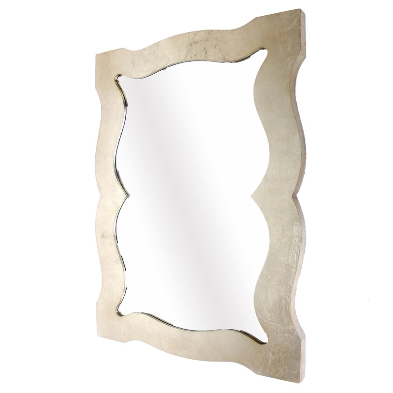 40" x 30" x 1.5" Silver/Gold Wooden Frame - Cosmetic Mirror