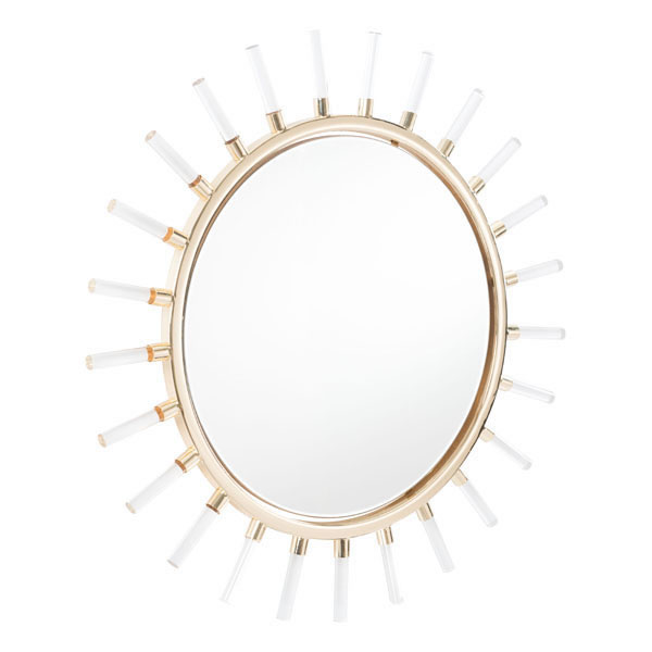 34.6" X 1" X 34.6" Sunlight Gold Mirror