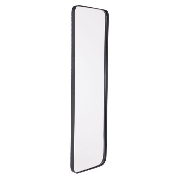 12" X 1.2" X 39.4" Black Rectangular Metal Back Mirror