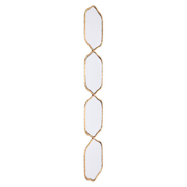 9.1" X 0.6" X 43.3" Intriguing Gold Mirror With Twists And Turns