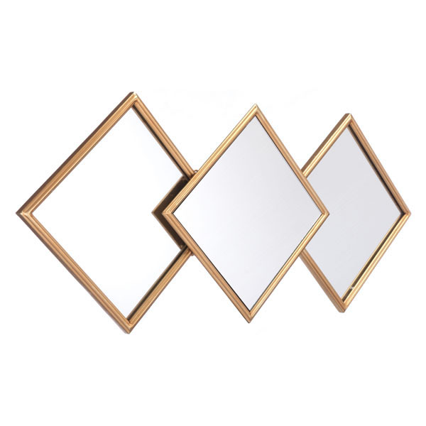 35.4" X 1.8" X 15.7" Modern Gold Mirror