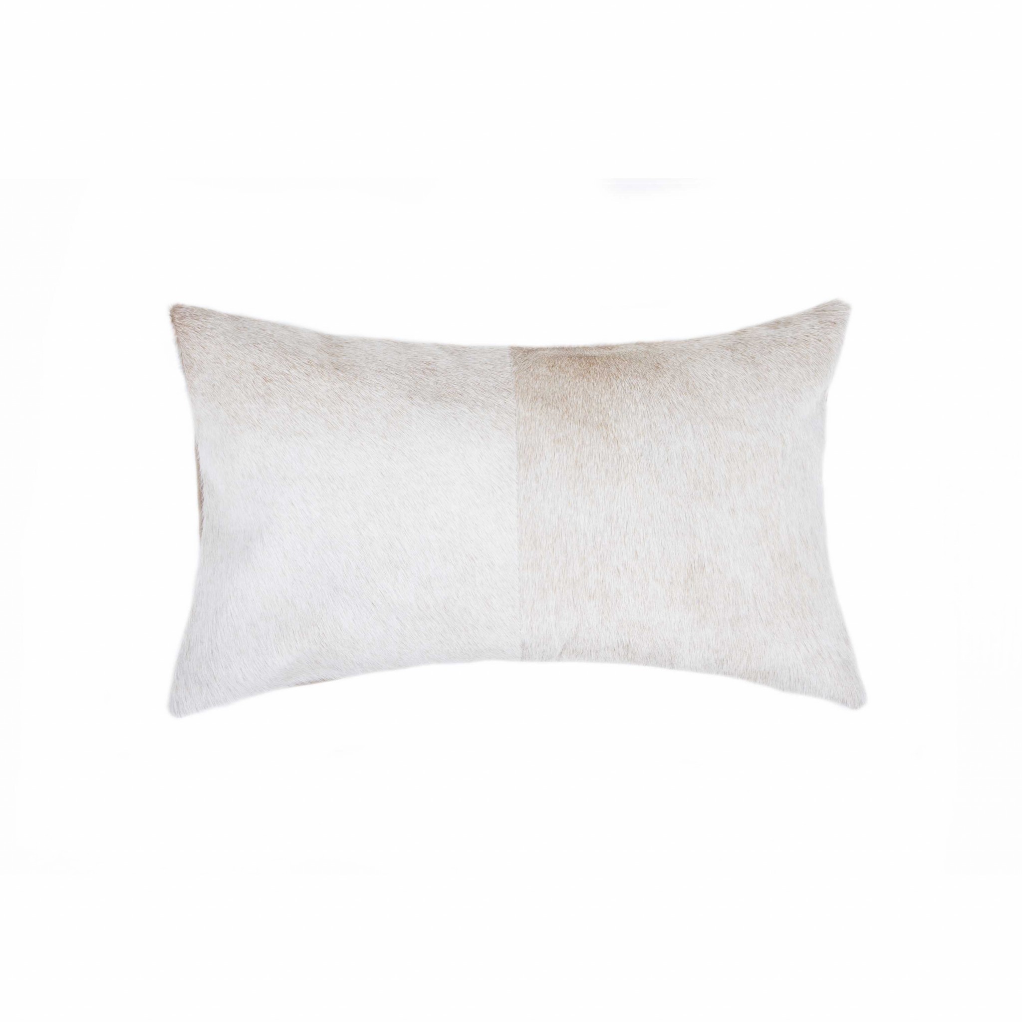 12" x 20" x 5" Natural Cowhide - Pillow
