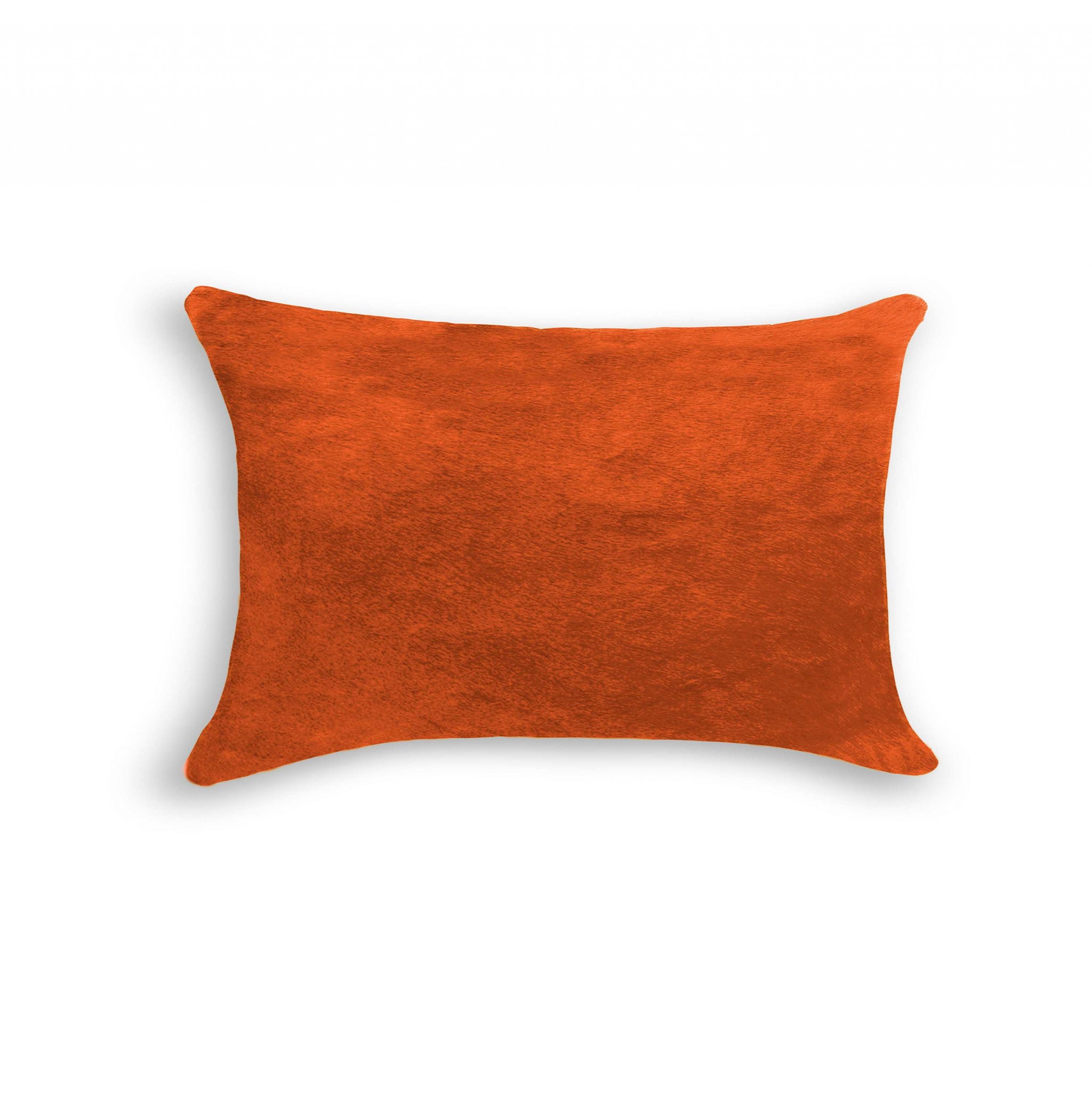 12" x 20" x 5" Orange Cowhide - Pillow