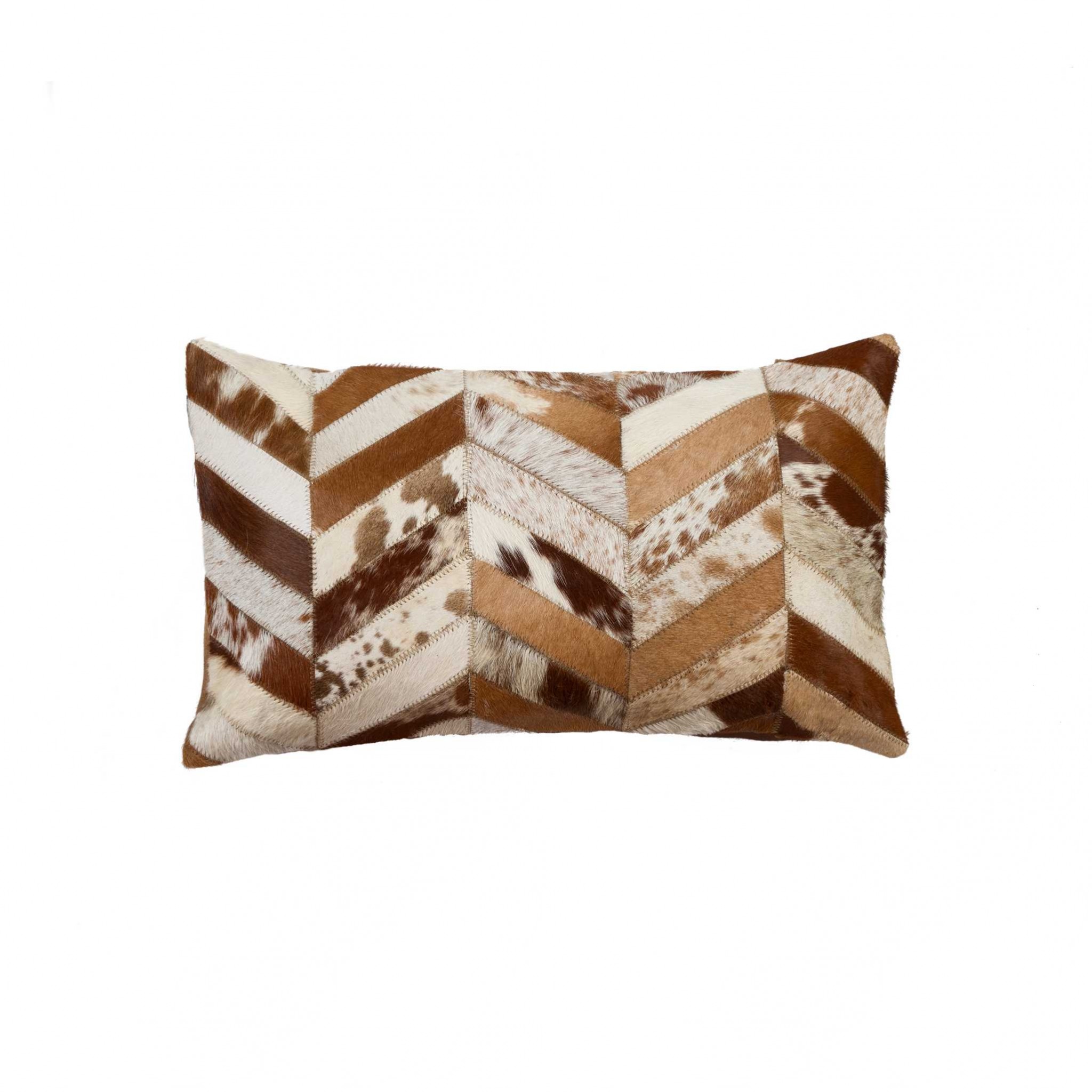 12" x 20" x 5" Brown And Natural - Pillow