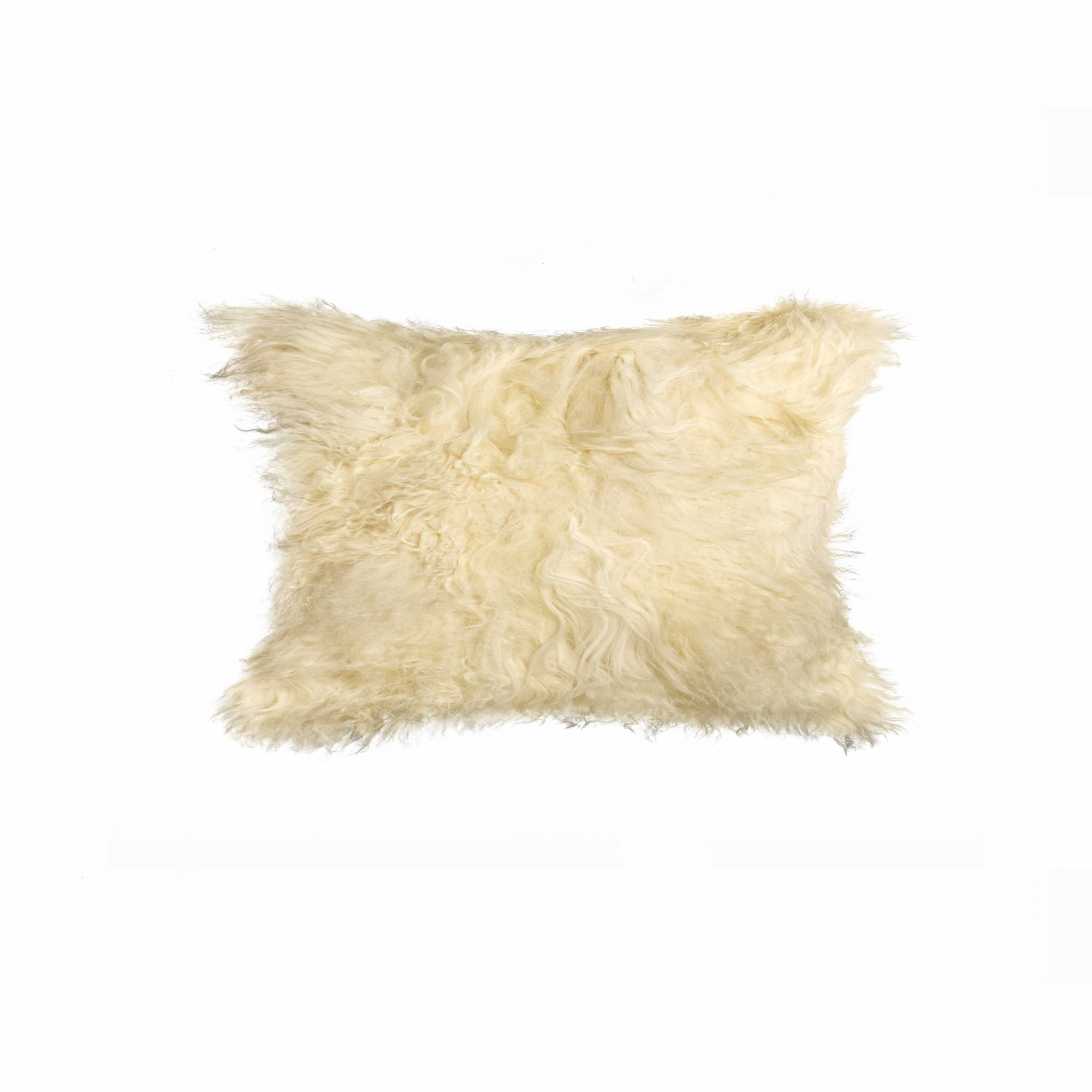12" x 20" x 5" Natural Sheepskin - Pillow