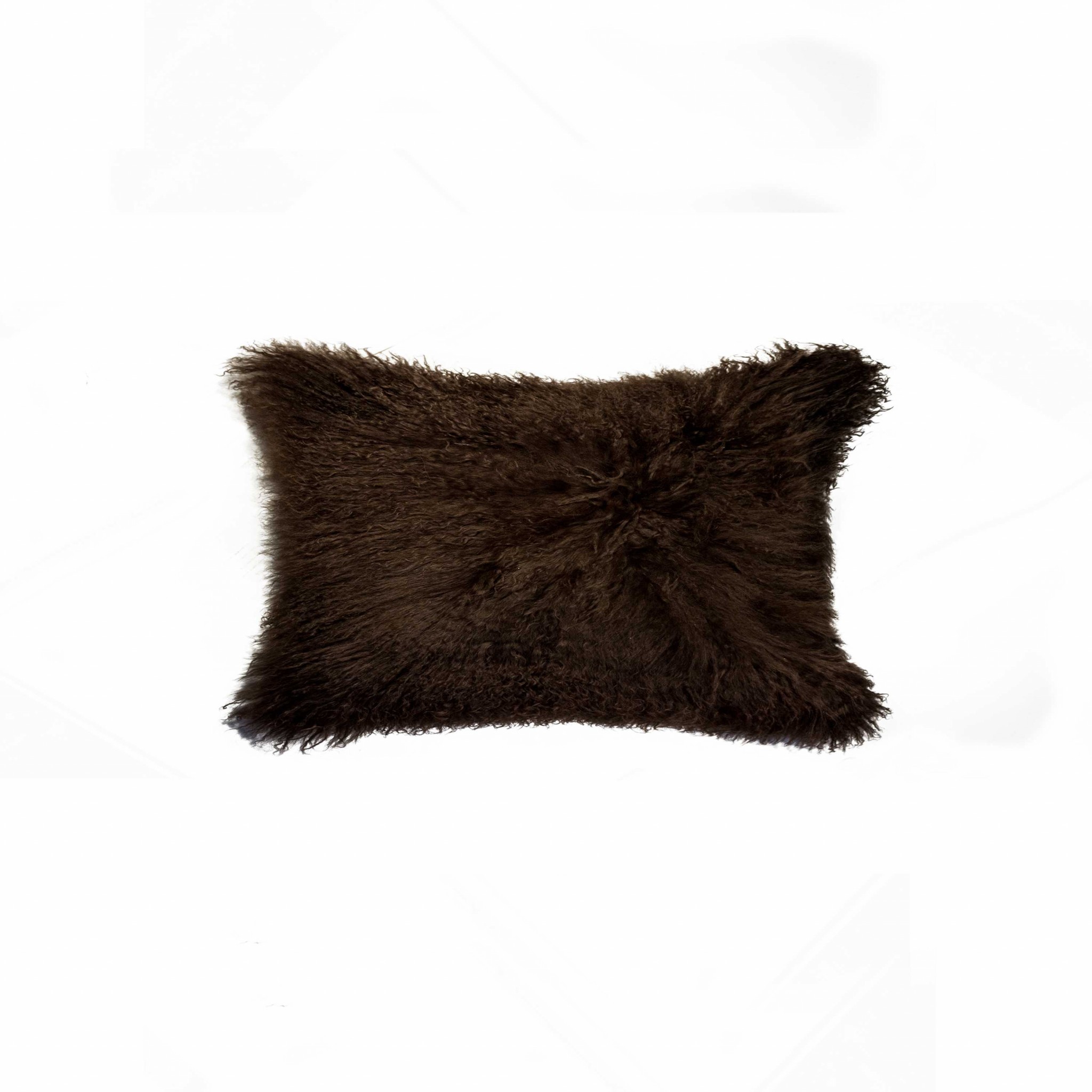 12" x 20" x 5" Chocolate Sheepskin - Pillow