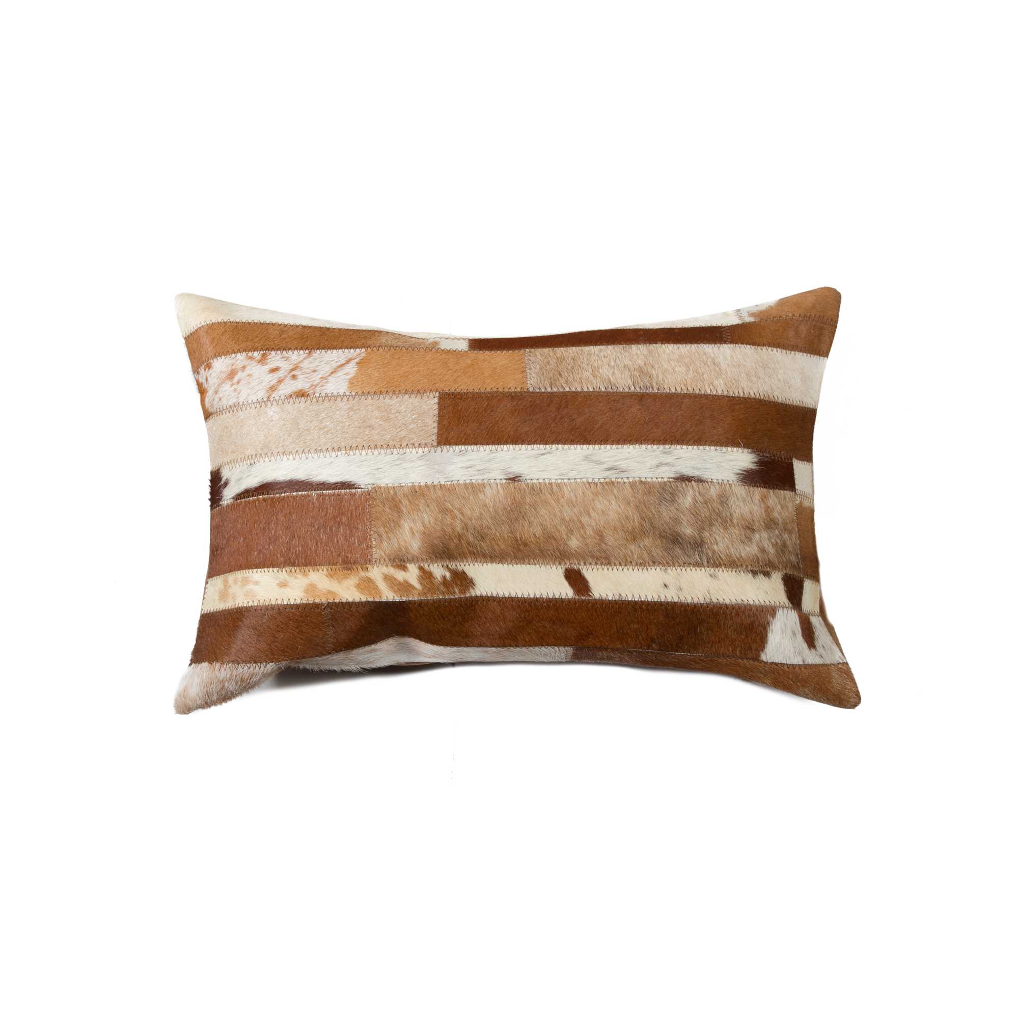 12" x 20" x 5" Brown And White - Pillow