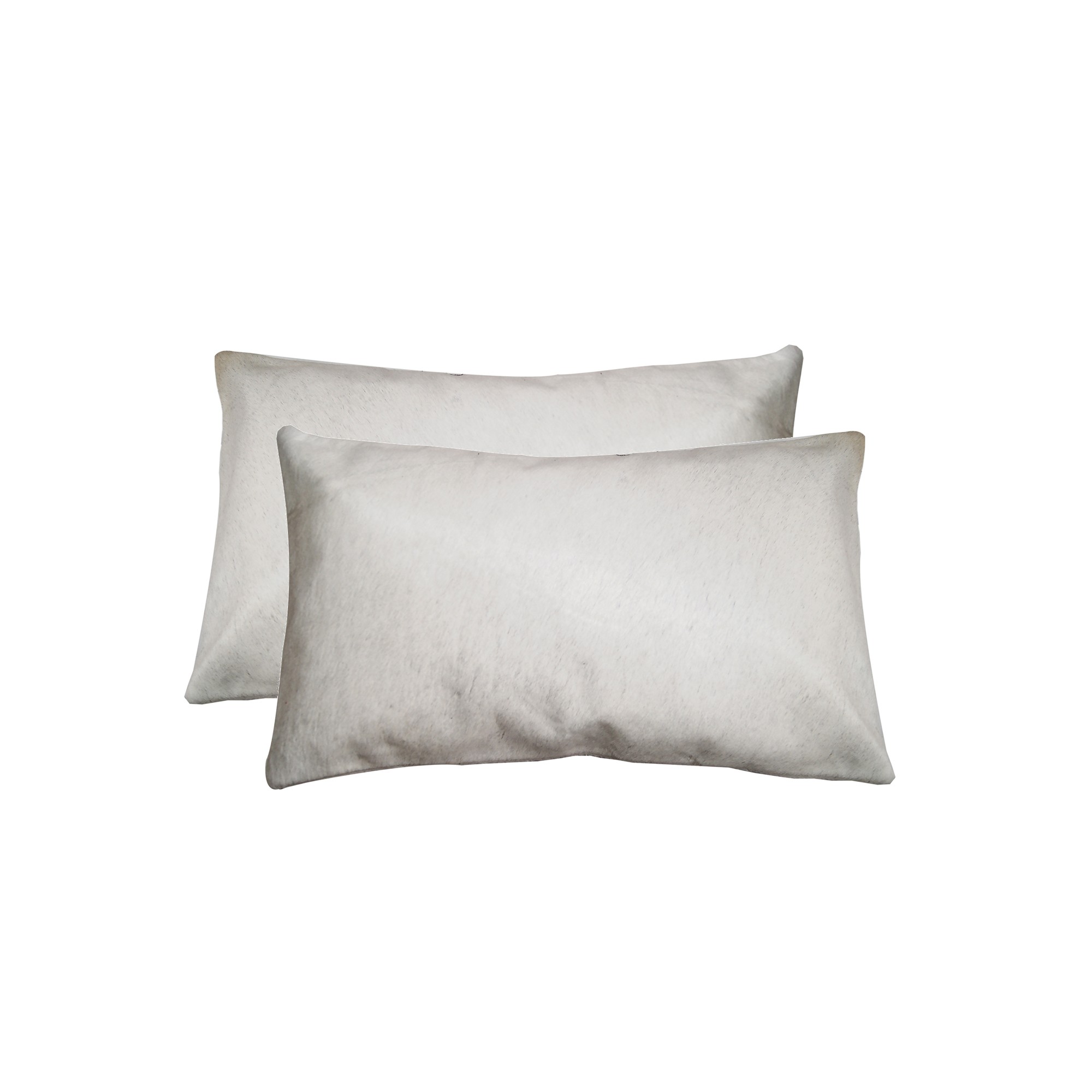 12" x 20" x 5" Off White, Cowhide - Pillow 2-Pack