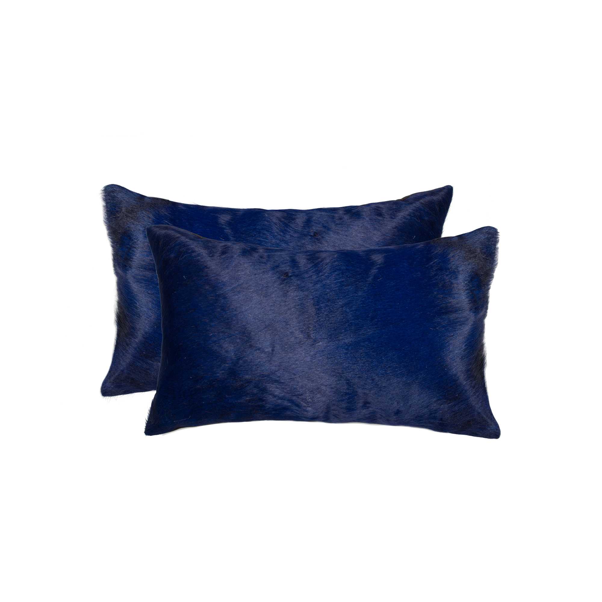 12" x 20" x 5" Navy, Cowhide - Pillow 2-Pack