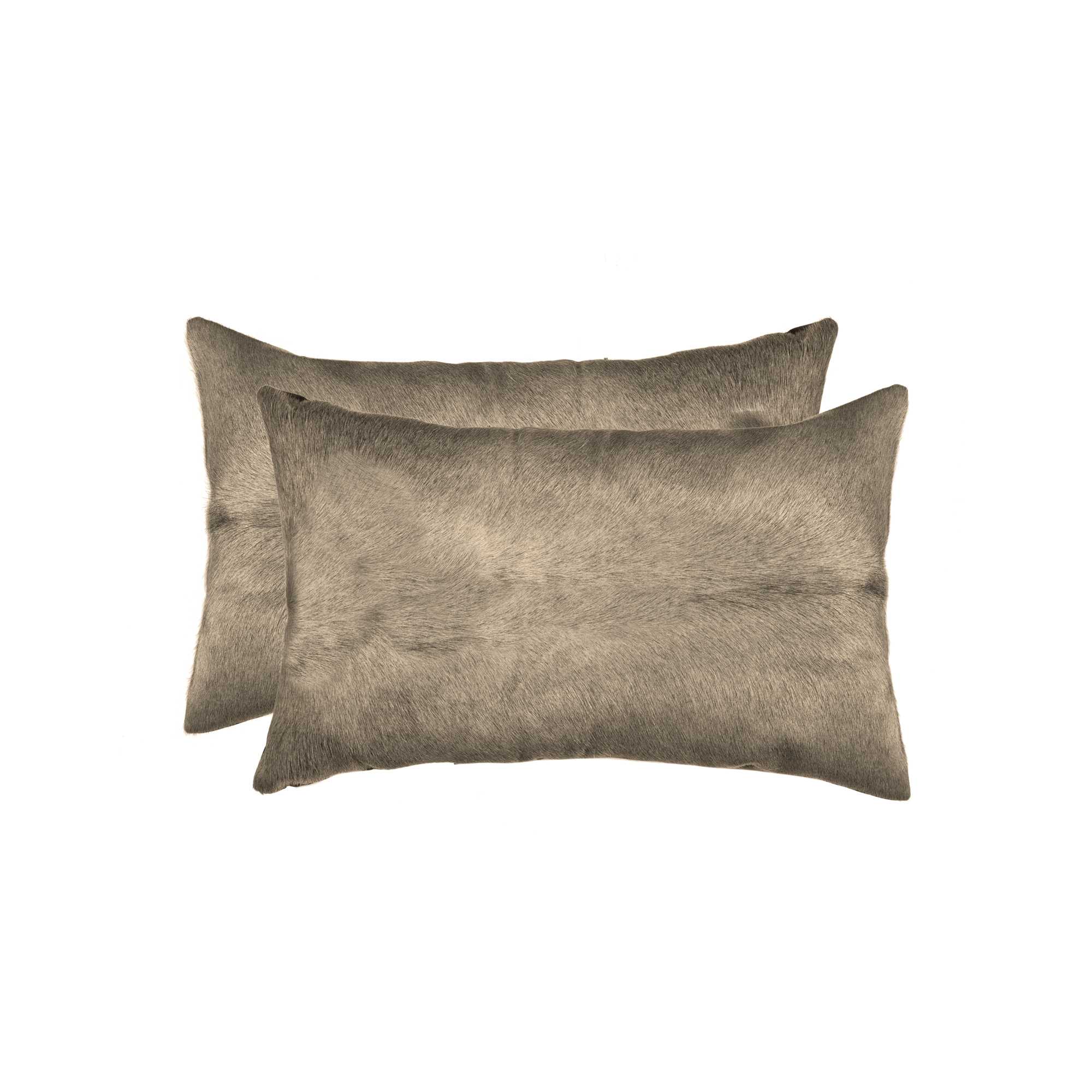 12" x 20" x 5" Taupe, Cowhide - Pillow 2-Pack