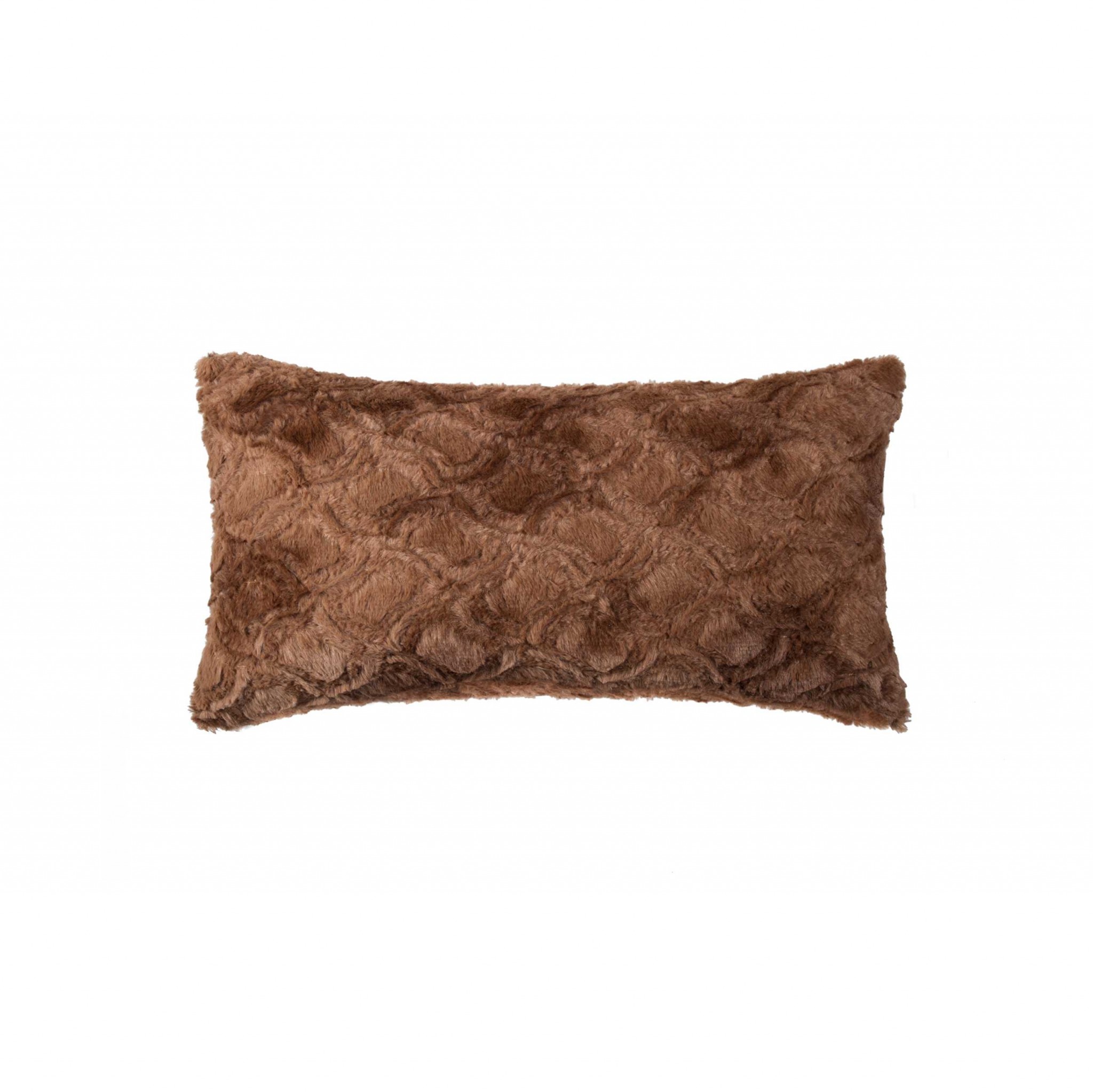 12" x 20" x 5" Brown Mink Faux - Pillow