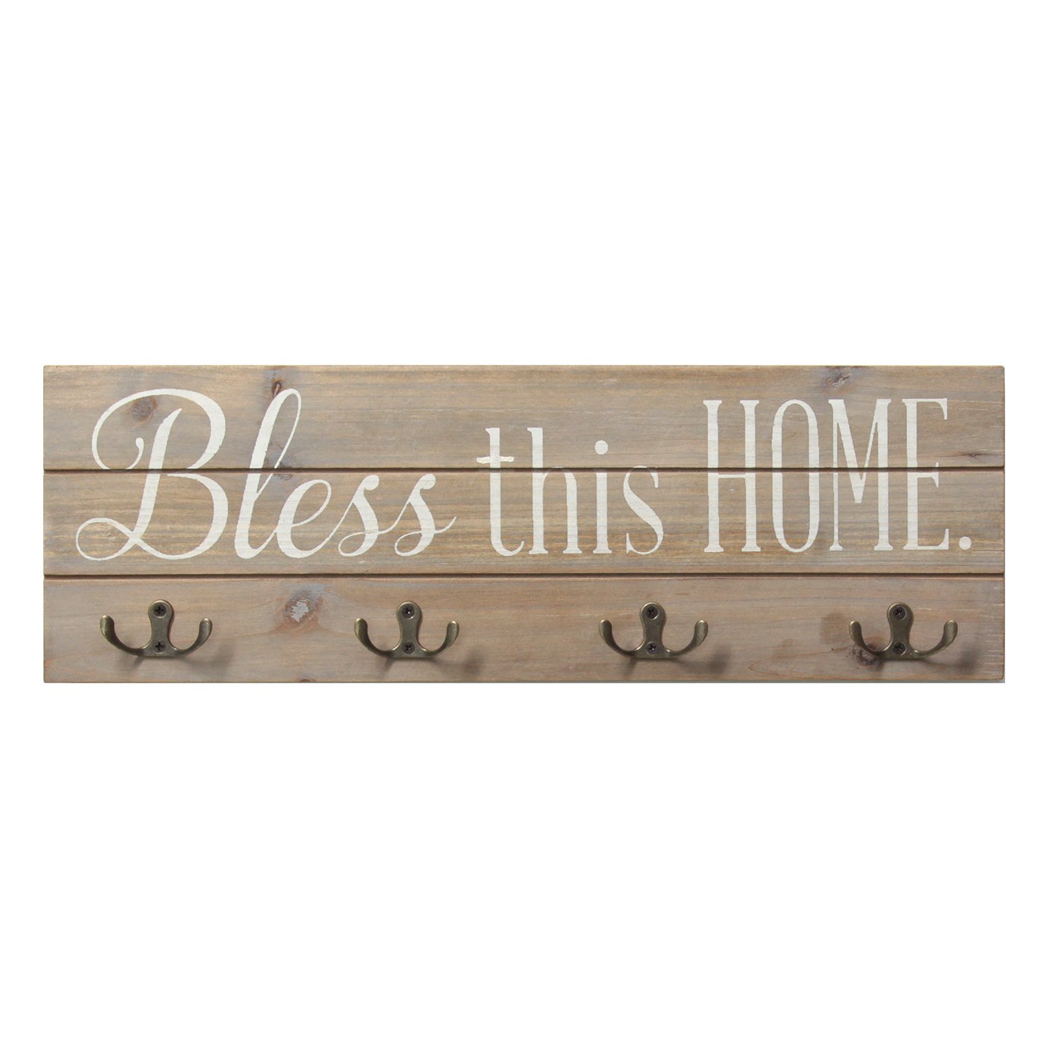 Bless This Home Wall Hanging with Handy Metal Hooks for haning