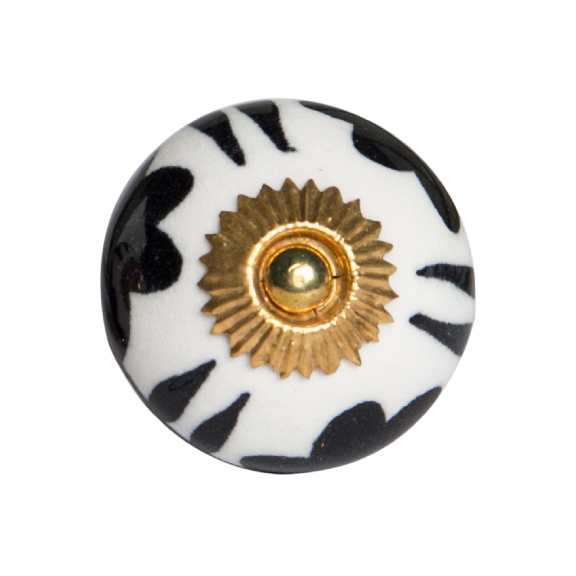 1.5" x 1.5" x 1.5" White, Black and Yellow - Knobs 12-Pack