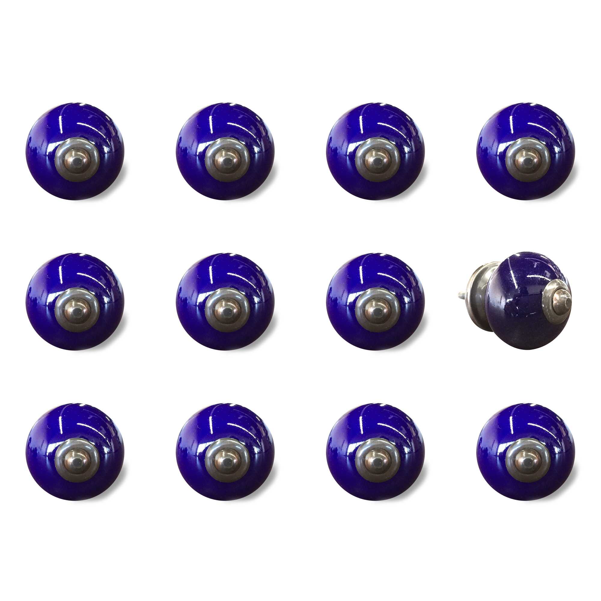 1.5" x 1.5" x 1.5" Navy and Copper - Knobs 12-Pack