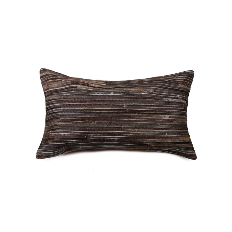 12" x 20" x 5" Chocolate Torino Kobe Cowhide - Pillow