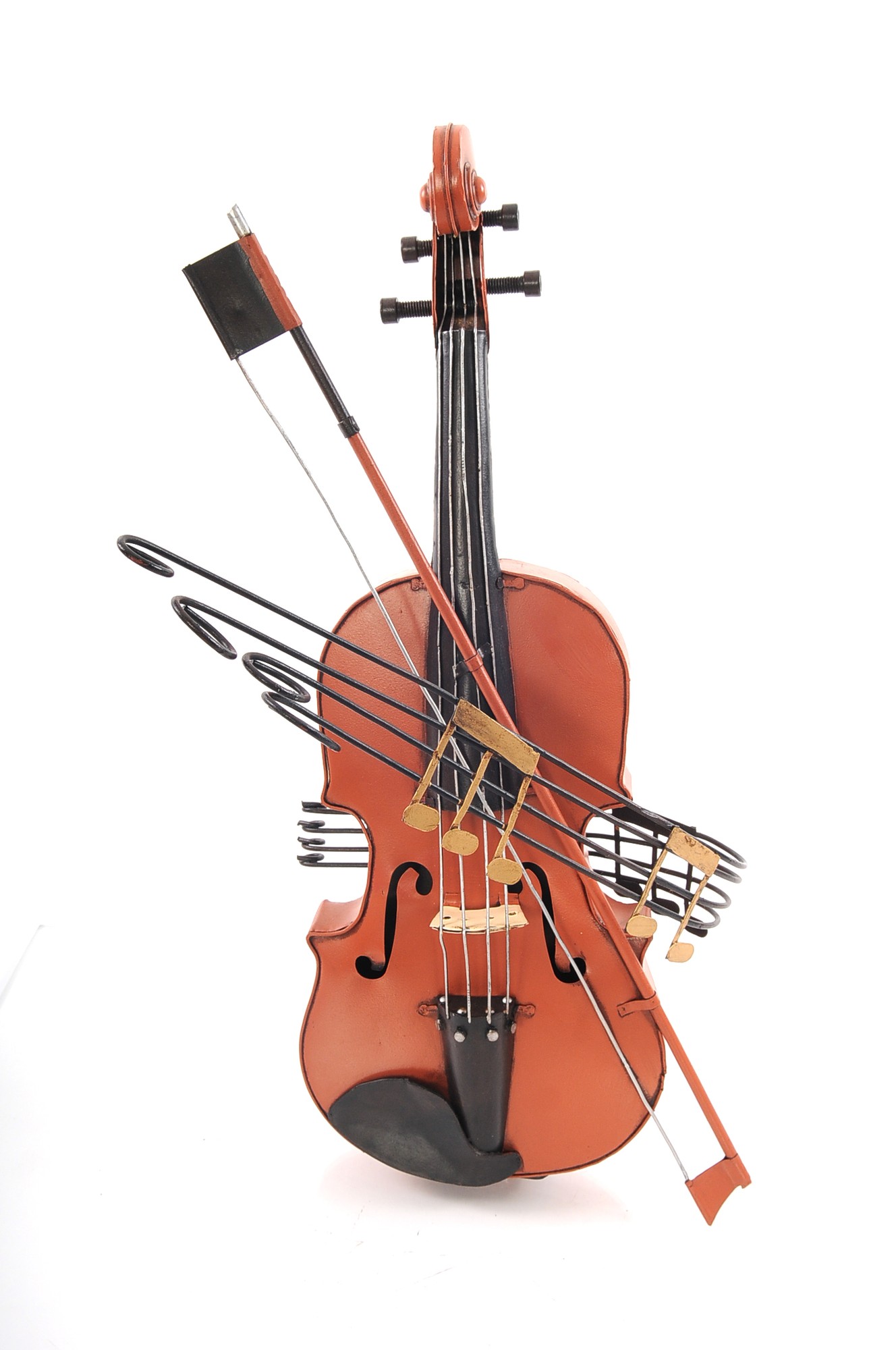 10.5" x 12" x 19.5" Orange Vintage Violin