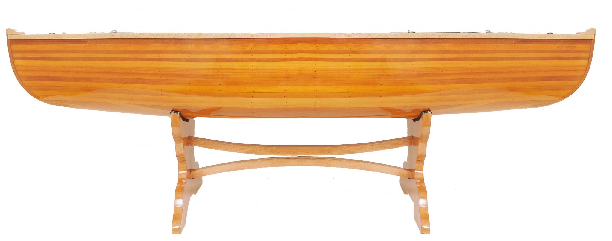 16.75" x 59.5" x 19.75" Wooden Canoe - Table