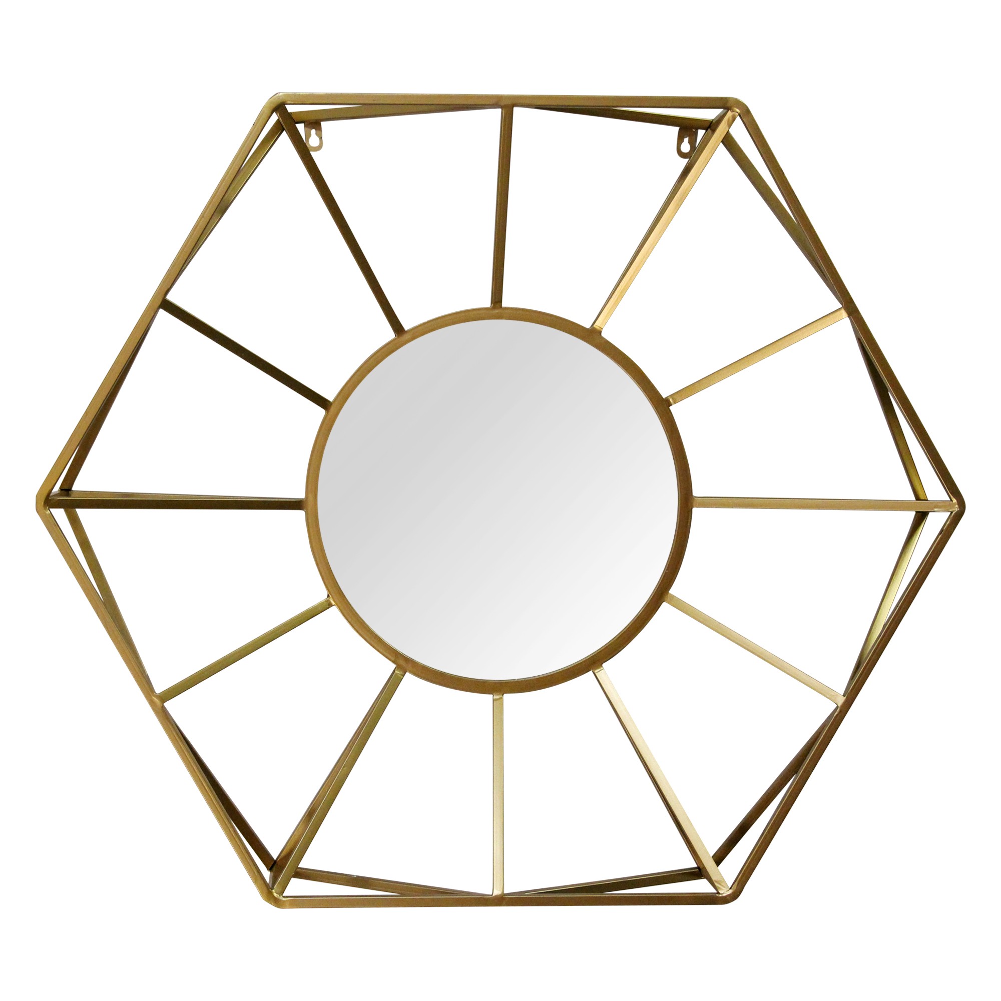 32.50" Metal Shimmery Gold Mirror