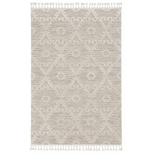 105" X 156" X 0.25" Ivory Beige Polyester Rug