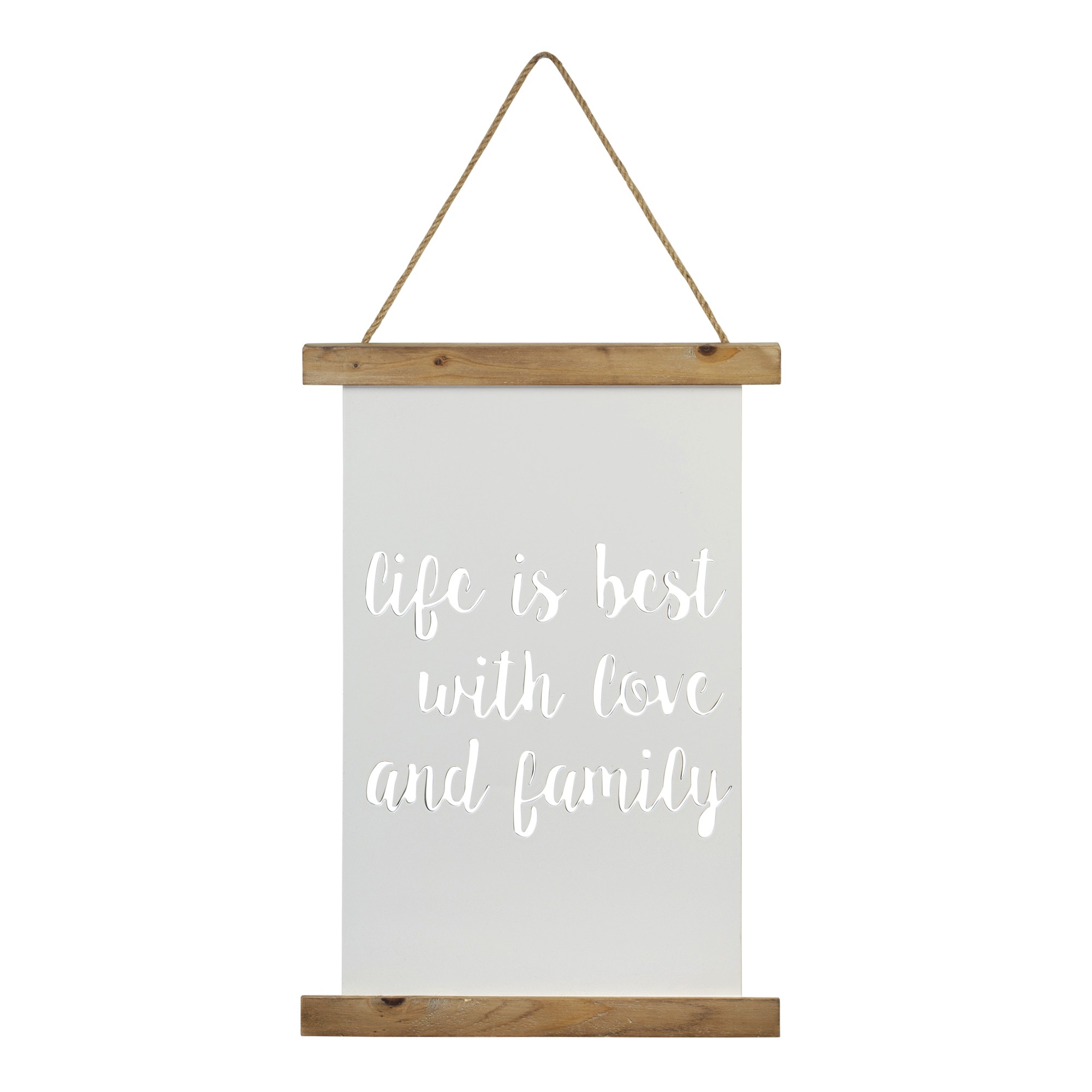 12" X 17" " Life is Best with Love and Family" Wall Art