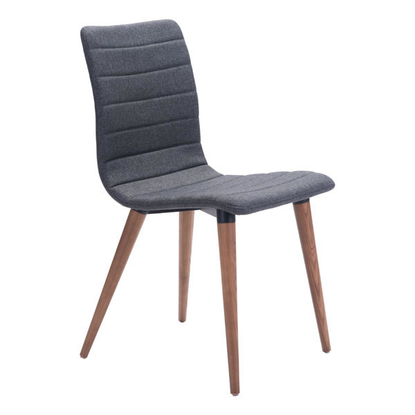 17.7" X 20.9" X 33.9" 2 Pcs Gray Polyblend Powder Coated Metal Dining Chair