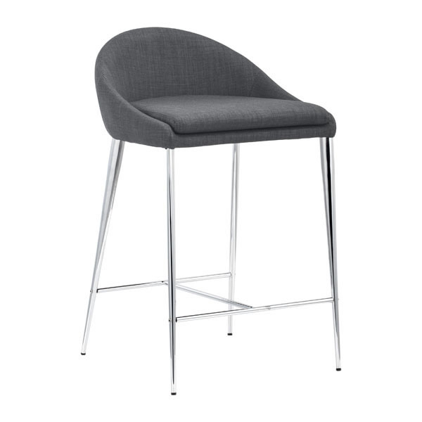 18" X 18" X 30.3" 2 Pcs Graphite Polyblend Counter Chair