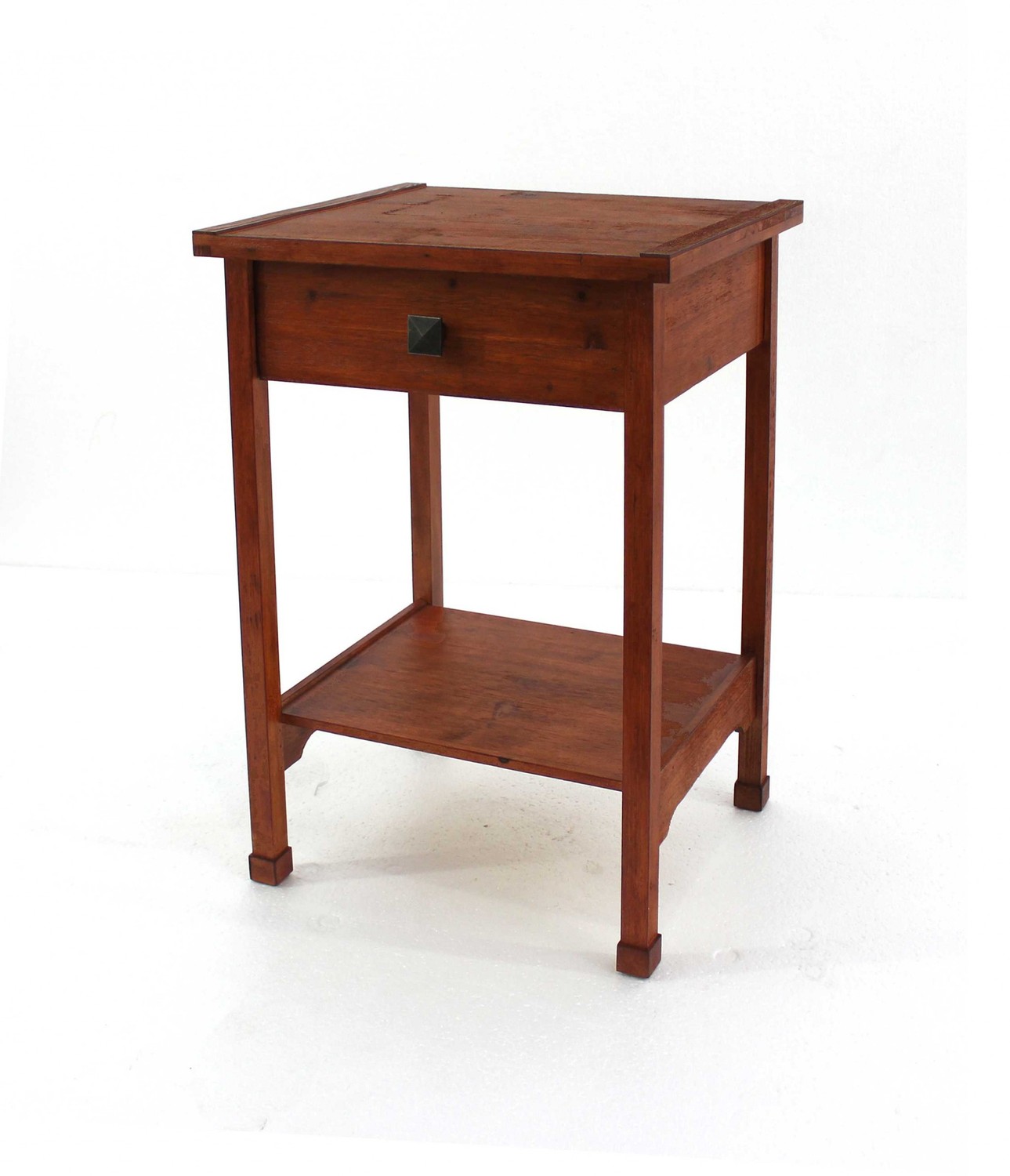 15" x 18" x 24" Cherry, 1 Drawer, Rustic Wooden - Accent Table