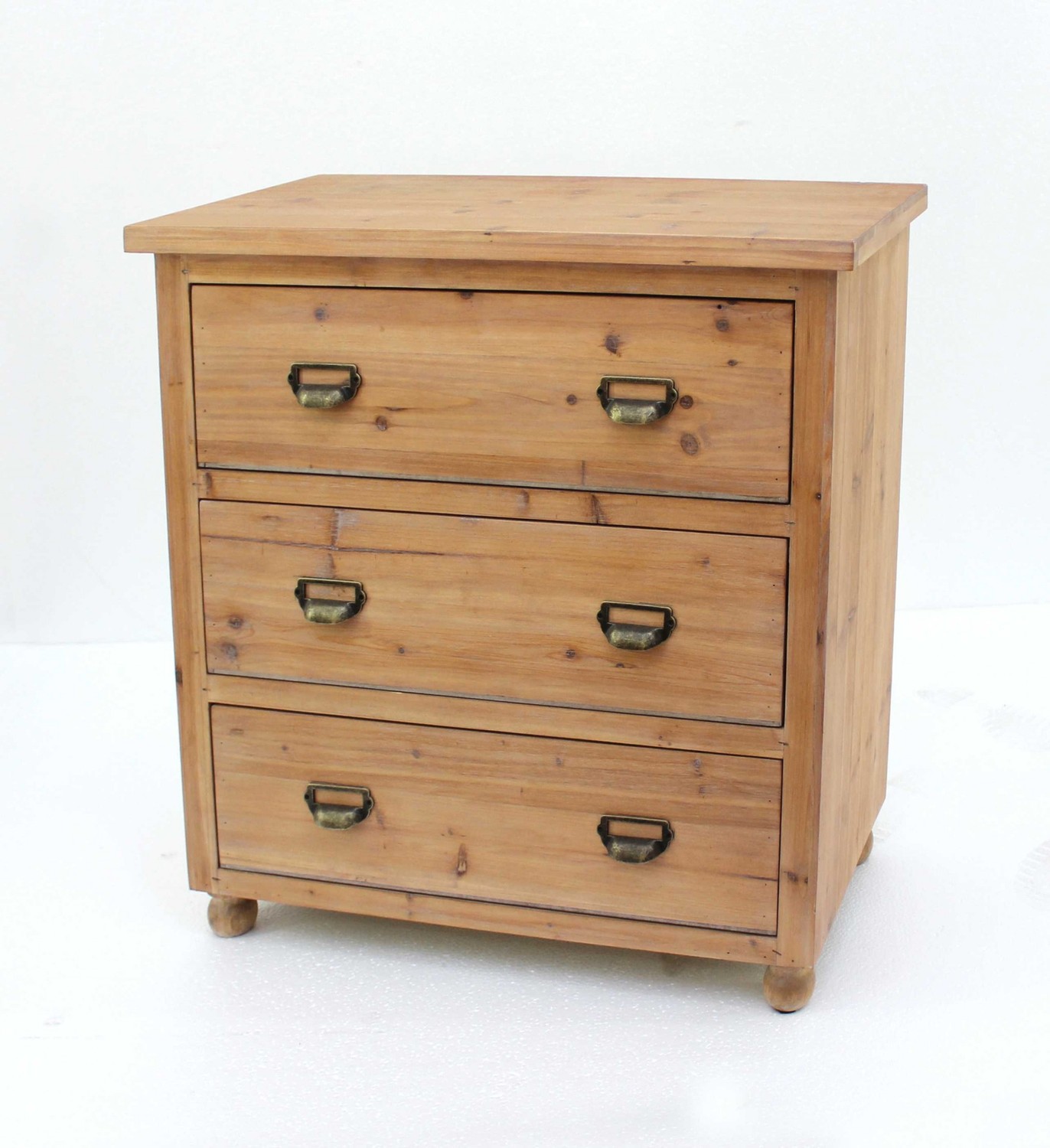15" x 30" x 30" Natural, 3 Drawer, Minimalist Loft, Wood - Filing Cabinet