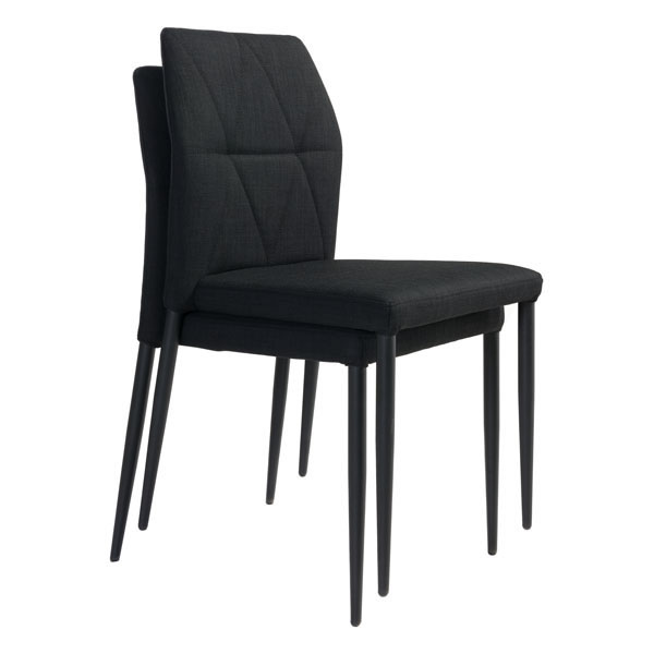 17.7" X 21.7" X 33.5" Black Poly Dining Chair