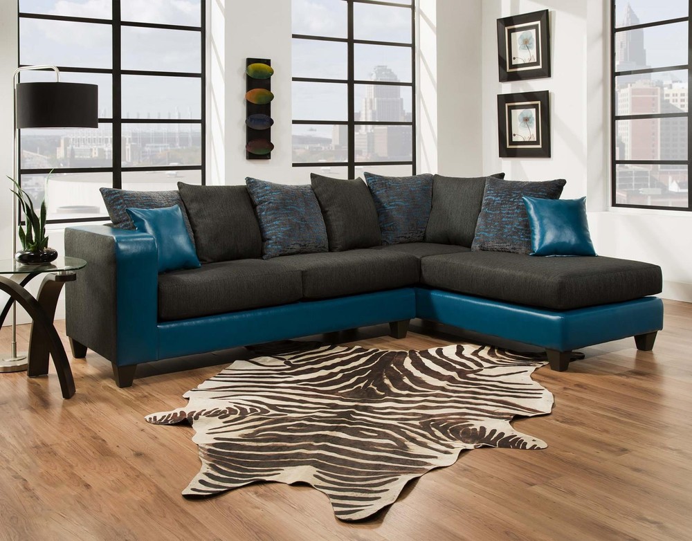 107" X 76" X 37" Tampa Teal 100% Polyester / 100% PU (polyurethane) Sectional
