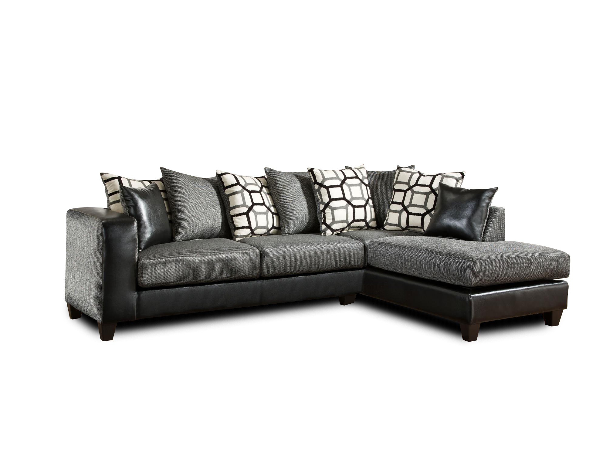 110" X 73" X 37" Object Charcoal Dempsey Blacke 100% Polyester Sectional