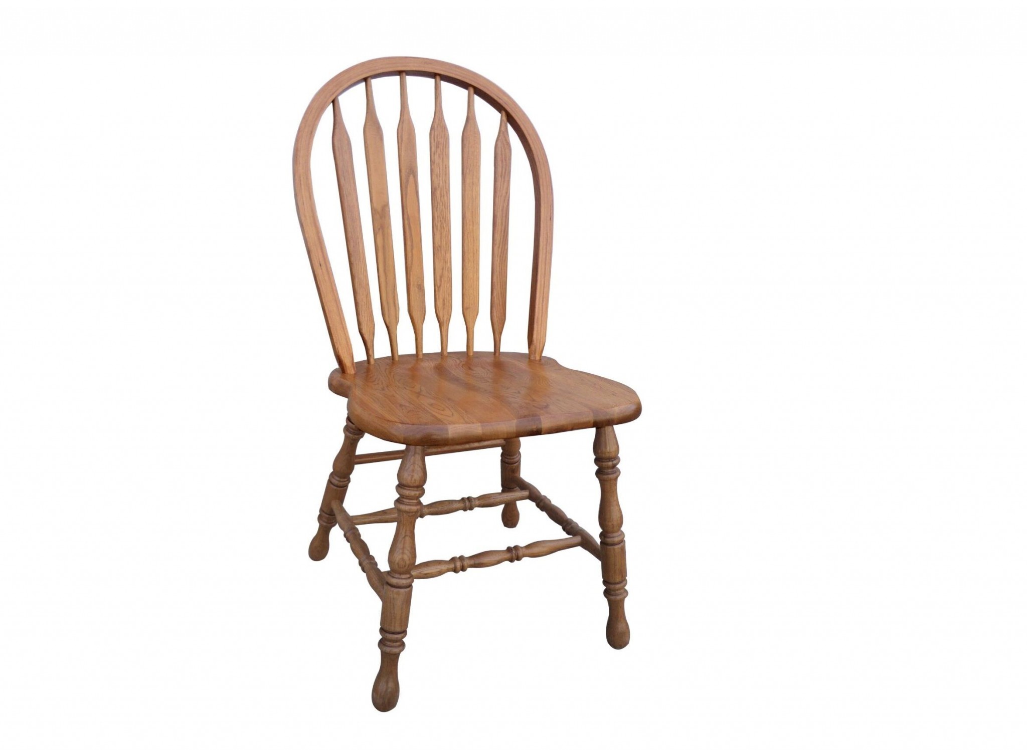 17.75" X 17" X 38" Harvest Oak Hardwood Side Chair