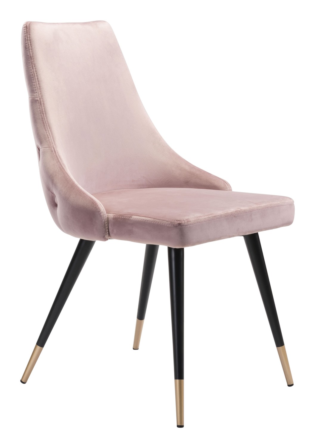 Fashionable Rose Pink Velvet Dining or Side Chairs - Set of 2