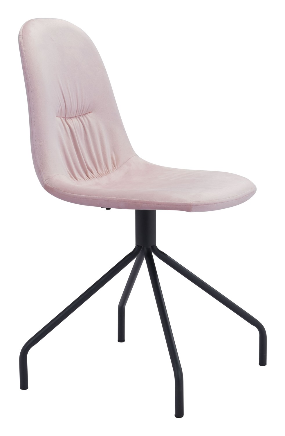 17.7" x 20.9" x 33.9" Pink, Velvet, Steel & Plywood, Chair - Set of 2